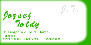 jozsef toldy business card